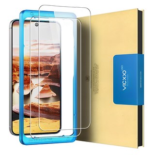 VICXXO 2.5CX 9H 高硬度 Galaxy 指紋辨識鋼化玻璃 手機螢幕保護貼 2入 + 安裝工具, 1套