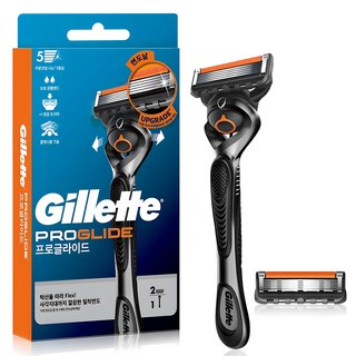 Gillette 吉列 ProGlide無感系列刮鬍刀+刮鬍刀頭 2入組, 1組