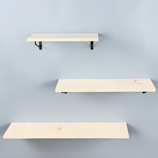 Baskin Plant 31 原木壁架 + 牆壁支架 2p, 無塗裝