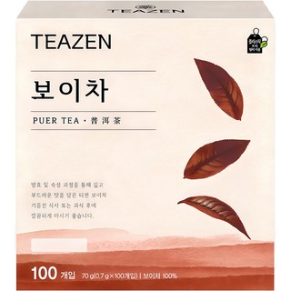 TEAZEN 茶禪 普洱茶茶包, 700mg, 100包, 1盒