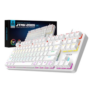 조이트론 프로페셔널 텐키리스 유선 기계식 키보드, 화이트, JTMK-200S, 적축
