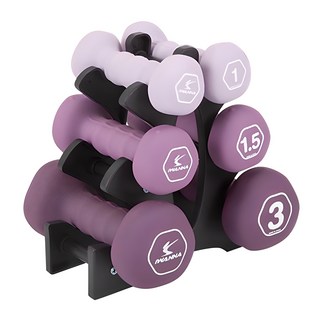 韓國 iWANNA Neoprene啞鈴 1kg 2入 + 1.5kg 2入 + 3kg 2入 組, 1套