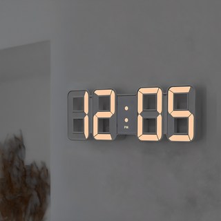 MOOAS 迷你LED立體數字時鐘, 白金色