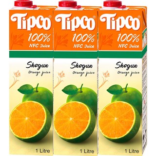 Tipco Shogun柳橙汁, 1L, 3個