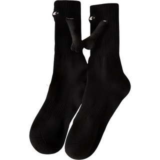 다다랜드 가까이가면 손잡는 파티 양말, 블랙, 1세트