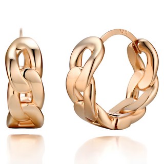 Elle Accessories 女款14K包金圈形耳環 ELGPEE368