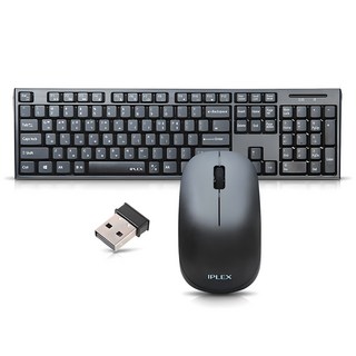 아이플렉스 무선 마우스키보드 세트, RK-2000, 블랙, 일반형