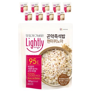 Lightly 即食糙米藜麥蒟蒻飯, 150g, 10包