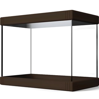 Aquatera Confetti 彩色邊緣魚缸 + 壓克力蓋套組 CJ-A320P, 深棕色