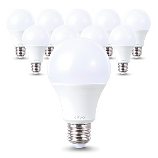 씨티오 LED 화이트 전구 12W, 주광색, 10개