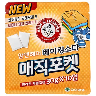 암앤해머 베이킹소다 매직포켓 탈취제 본품, 30g, 10개