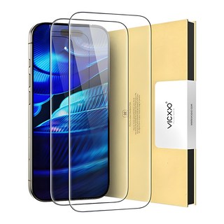 빅쏘 고투명 아이폰 강화유리 휴대폰 액정보호필름 2매, 1세트