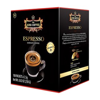 TNI KING COFFEE 高級阿拉比卡即溶濃縮咖啡隨身包, 2.5g, 100條, 1盒