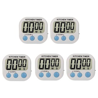 GUNU烹飪和烹飪磁性廚房定時器, 白色的, 5個