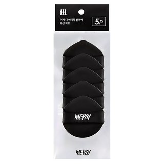 MERZY 薄氣墊粉撲 5個入, 1包, 黑色