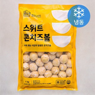 밀&쿡 스위트 콘치즈볼 (냉동), 1kg, 1개