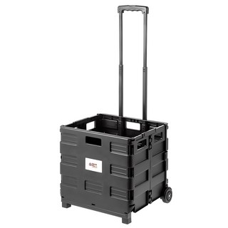 홈플래닛 접이식 쇼핑카트의 접힌 모습과 펼친 모습