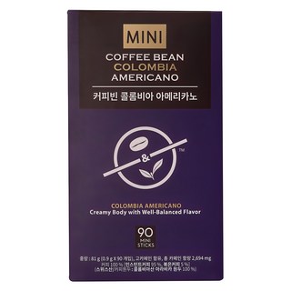 The Coffee Bean 哥倫比亞即溶美式咖啡隨身包, 0.9g, 90條, 1盒