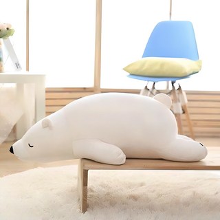 soonZAM 北極熊玩偶抱枕, 米色