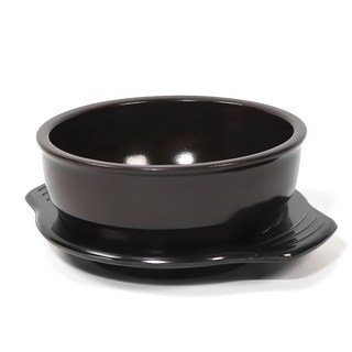 진뚝배기 직화 설렁탕기A 2호 + 멜라민 받침 세트, 17.8cm, 1개