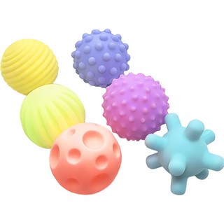 티티펫 우주 삑삑이 강아지 장난감 공 6종 세트, 혼합색상, 1세트