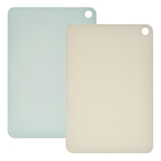 Glasslock 防護套 TPU 切菜板 2 件套, 1套, 牡蠣灰 + 薄荷綠