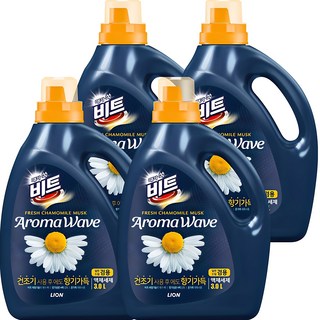 비트 아로마 웨이브 카모마일 액상세제 본품, 3L, 4개