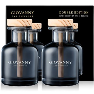 GIOVANNY 차량용 디퓨저 150ml, 블랙 체리, 2개