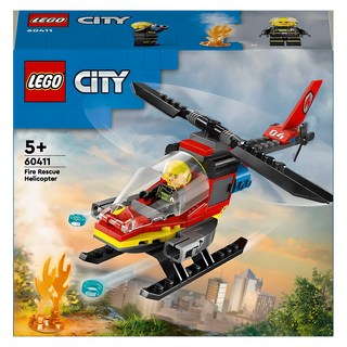 레고 시티 60411 소방 구조 헬리콥터, 혼합색상, 1개