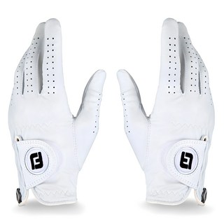 풋조이 여성용 양피 카브레타소프 골프장갑 양손용, 화이트, 1개