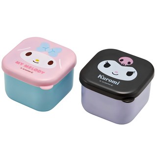 스케이터 쿠로미in마이멜로디 미니 향균용기 1단 일반도시락, 혼합색상, 1개