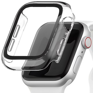 SINJIMORU 9H全覆蓋一體式SF塗層Apple Watch保護殼, 透明, 1個