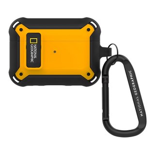 내셔널지오그래픽 러기드 범퍼 락 케이스, 에어팟프로2, 옐로우 + 카라비너, 1개