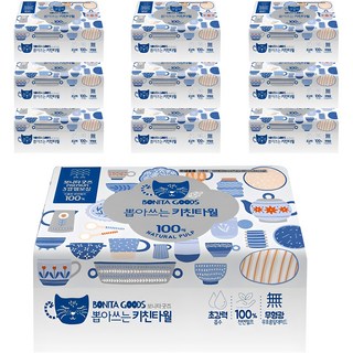 보니타굿즈 뽑아쓰는 천연펄프 키친타올 3겹, 100개입, 10개