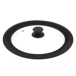 코멧 다용도 실리콘 강화유리 뚜껑 블랙, 26/28/30cm, 1개