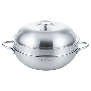 쉐프윈 인덕션 316 스텐인레스 통5중 파티웍, 32cm, 1세트