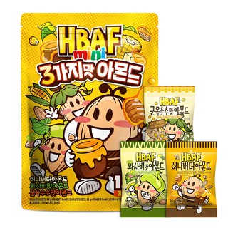 HBAF mini杏仁果隨身包 3款 各5包入, 1袋, 300g