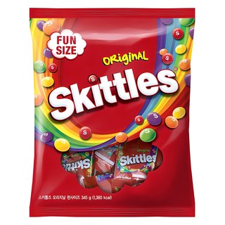 Skittles 彩虹糖 混合水果口味, 345g, 1個