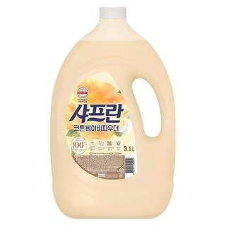 샤프란 플러스 섬유유연제 코튼 베이비파우더 본품, 3.1L, 1개