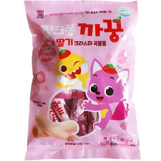 KEMY 鯊魚寶寶Peekaboo乳酸菌捲心餅 24條入, 草莓口味, 120g, 1包