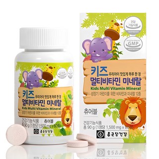 Chong Kun Dang 鍾根堂 孩童綜合維他命礦物質錠, 60顆, 1罐