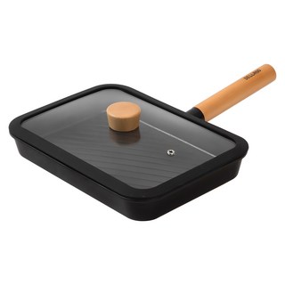 dellago DELLAGO IH感應木柄煎鍋 黑色, 1個, 280*200*40*390mm
