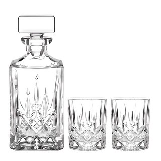 AskJ Noblesse 威士忌醒酒器 750ml + 玻璃杯 310ml 2 件套, 1組