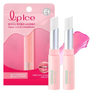 曼秀雷敦 Lip Ice Magic Color Lip Balm 草莓, Strawberry, 2入