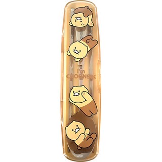 릴팡 춘식이 올스텐 수저케이스 세트, 혼합색상, 케이스 + 스푼 + 젓가락, 1세트