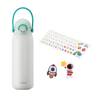 LocknLock 樂扣樂扣 孩童手提把保溫瓶, 薄荷綠色, 500ml, 1個