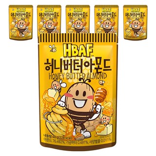 HBAF 杏仁果 蜂蜜奶油口味, 40g, 6包