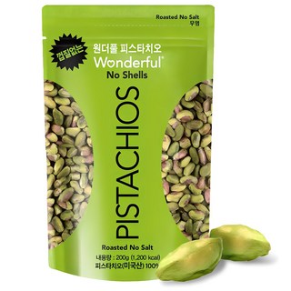 Wonderful PISTACHIOS 去殼無鹽開心果, 200g, 1包