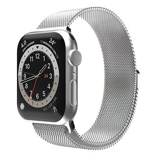 Sinjimoru Apple Watch 相容米蘭尼斯錶帶, 銀色, 1個