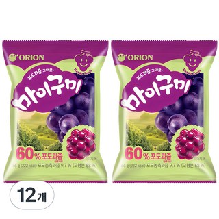 마이구미 포도맛 젤리, 66g, 12개